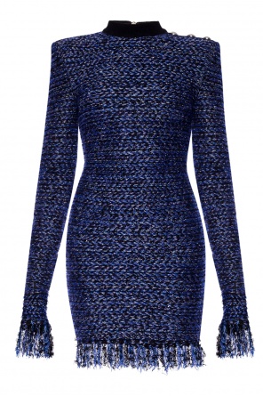 Pleciona sukienka ze stójką, zdjęcie 1 Pleciona sukienka ze stójką od Balmain